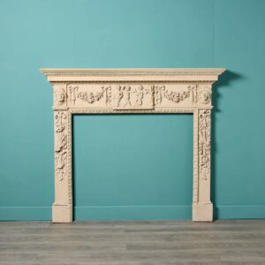 Antique English Carved Wood Fire Surround