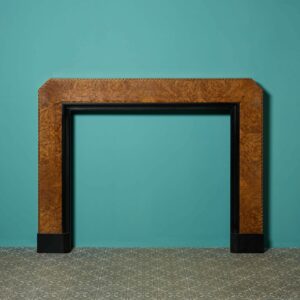 Fine Burr Walnut Inlaid Art Deco Fire Surround