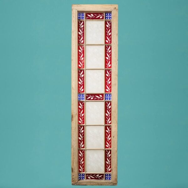 Antique Stained & Etched Glass Window