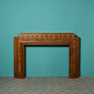 1920s Art Deco Burr Walnut Fire Surround