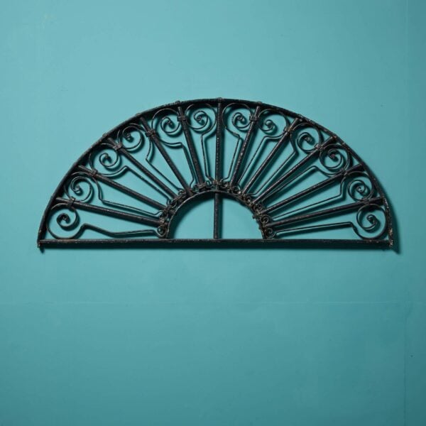 Antique Wrought Iron Semi Circular Window Grill