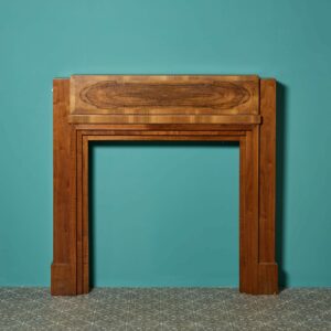 Art Deco Period Burr Walnut Fireplace