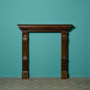 Antique English Carved Oak Fire Surround