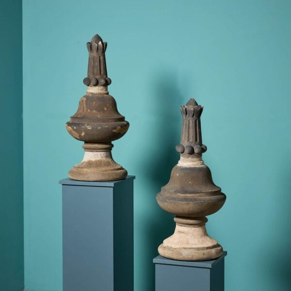 0_22104_-1 Pair of Antique Yorkstone Gate Pier Finials