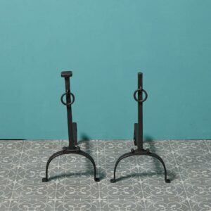 A Pair of 18th Century Wrought Iron Fire Dogs