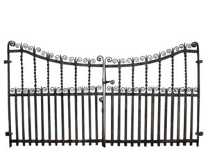 A Pair of Reclaimed Wrought Iron Entrance Gates