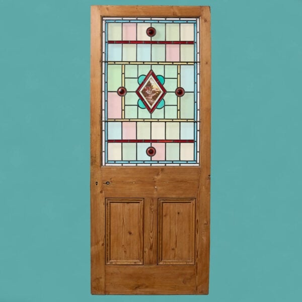 Reclaimed Victorian Stained Glass Door