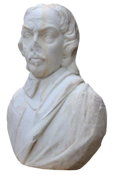An Antique English Marble Bust of Oliver Cromwell