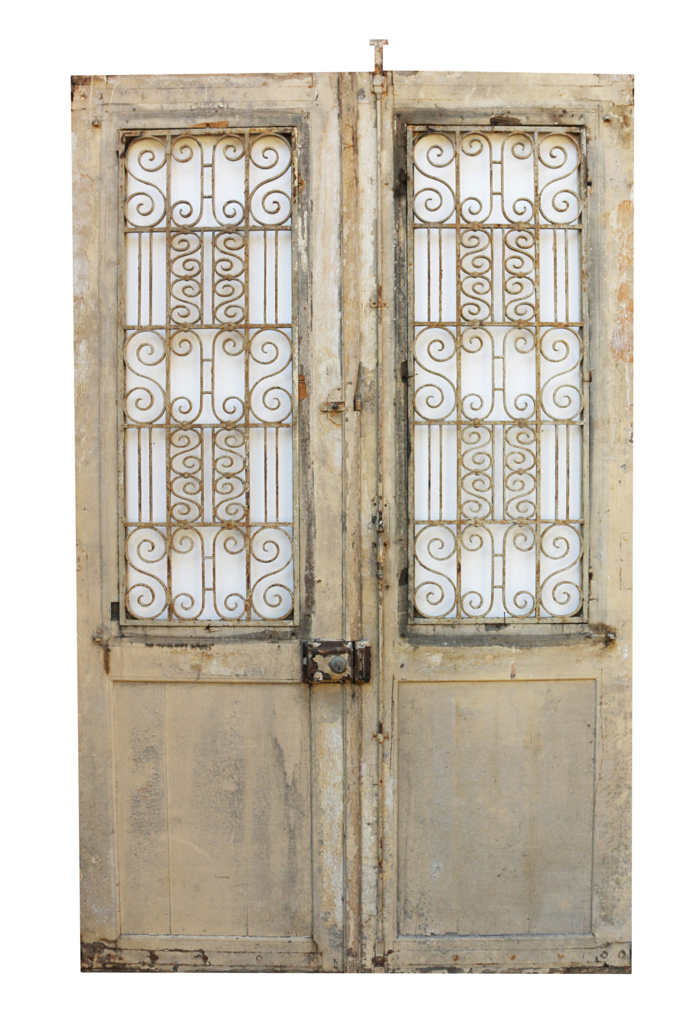 A Set of Antique Exterior Doors with Iron Grills - UK Architectural ...