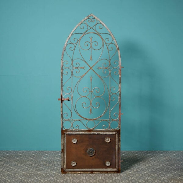 Antique French Wrought Iron Arched Side Gate