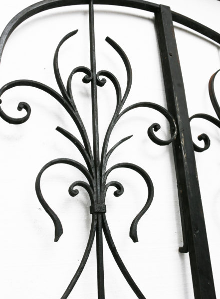 A Pair of Antique Wrought Iron Arched Gates