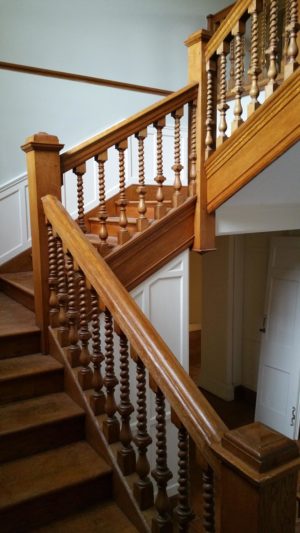 19th Century Oak Staircase Spindles And Handrail