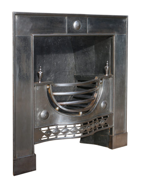 An English George III Style Polished Steel Register Grate