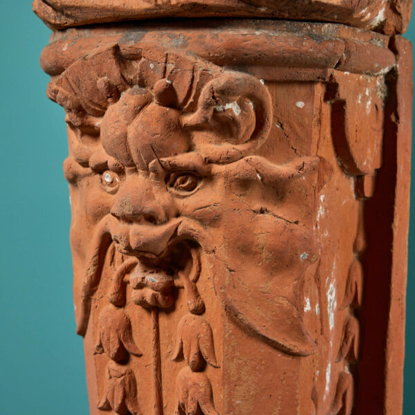 Pair of Antique Terracotta Herms of Classical Design