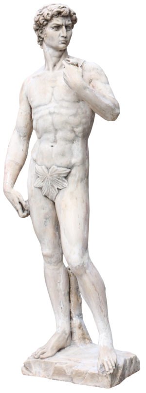 Michelangelo’s David, Victorian Plaster Statue After The Antique