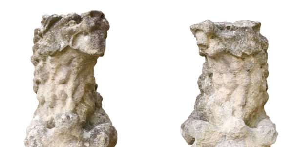 Pair of 18th Century Armorial Lions