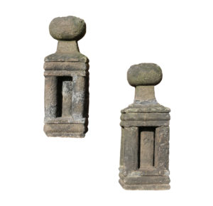 A Pair of 18th Century English Sandstone Finials