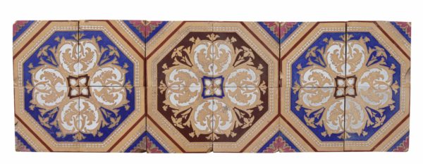 A Set of 12 Antique Minton & Co. Encaustic Tiles