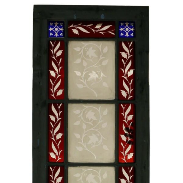 Antique Stained and Etched Glass Window