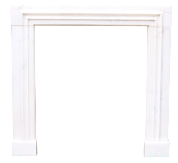 Antique White Statuary Marble Fire Surround