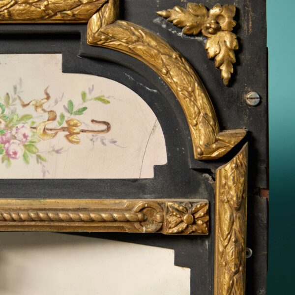 Antique Tiled Fireplace Insert with Ormolu Decoration