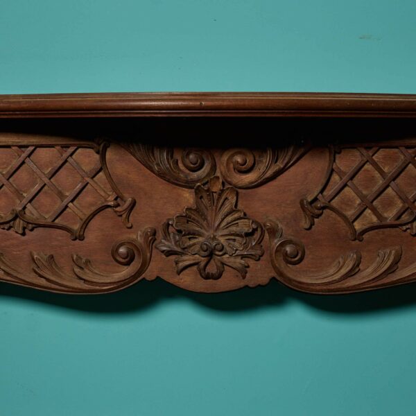 Antique Rococo Style Carved Mahogany Fire Surround