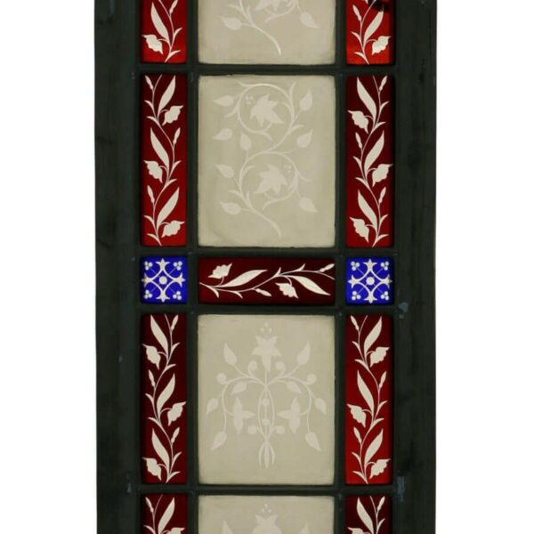 Antique Stained and Etched Glass Window