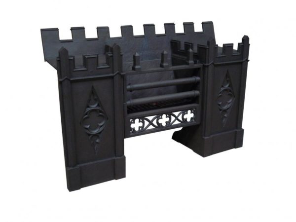 An Antique Gothic Style Hob Grate
