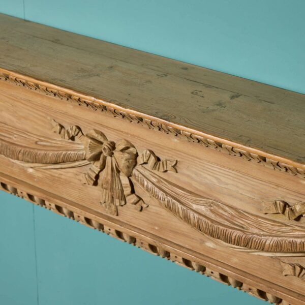 18th Century English Carved Pine Fire Surround