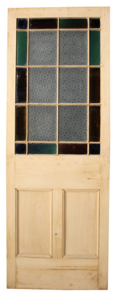 Victorian Stained and Etched Glass Door