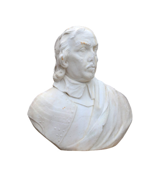 An Antique English Marble Bust of Oliver Cromwell
