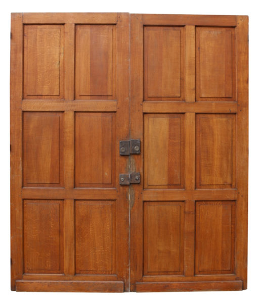 A Pair of Reclaimed Oak Six Panel Doors