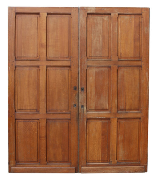 A Pair of Reclaimed Oak Six Panel Doors