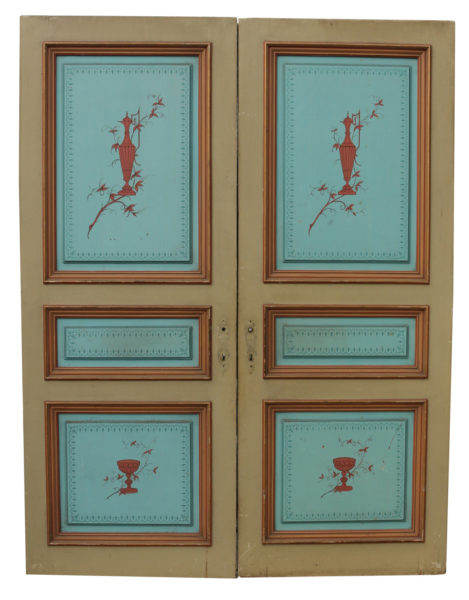 A Set of Antique Hand Painted Double Doors
