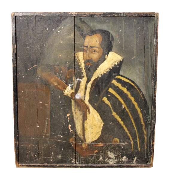 19th Century Hand Painted Pub Sign Depicting Sir Francis Drake