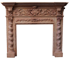 A Large George III Carved Wooden Chimneypiece