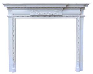Antique Victorian Style Painted Timber Fire Surround