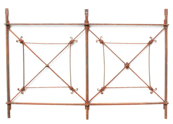 A Decorative Antique Wrought Iron Panel