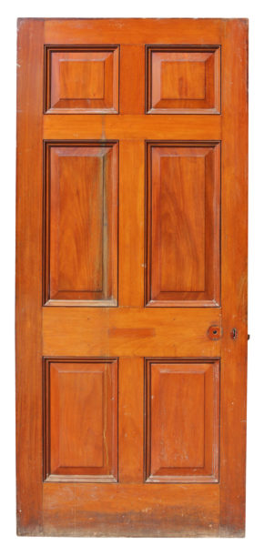 A 19th Century Mahogany Six Panel Door