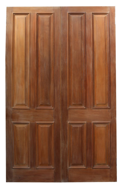 Pair of Antique Mahogany and Bronze Doors