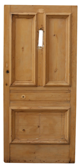 A Victorian Stripped Pine Front Door
