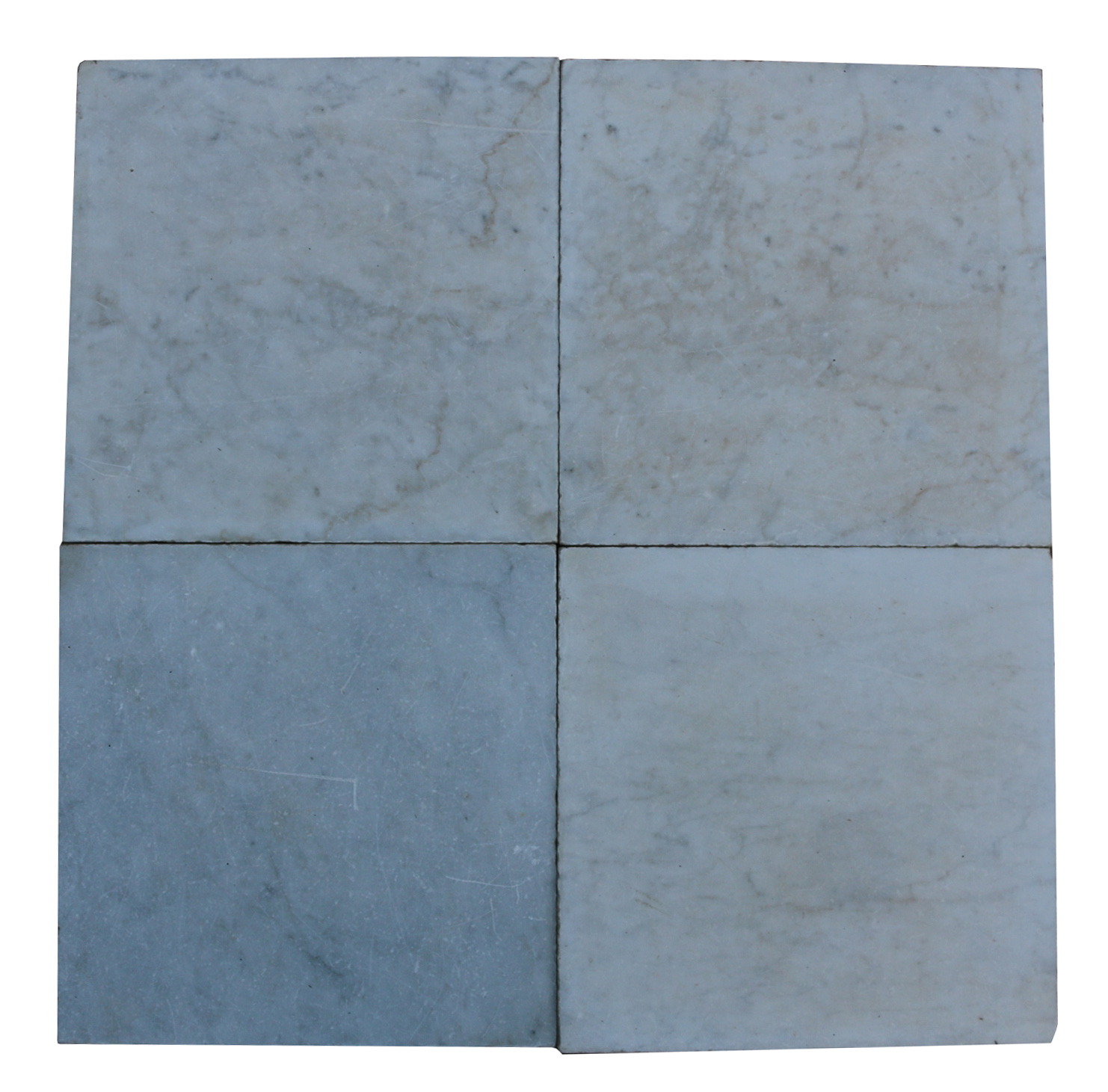 12m2 19th Century Antique Reclaimed Carrara Marble Floor Tiles