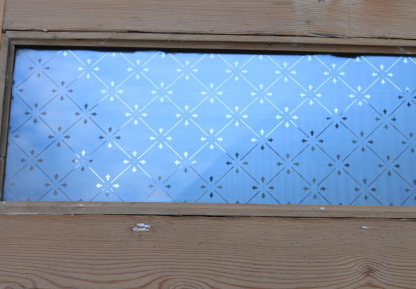 A Victorian Front Door with Etched Patterned Glass