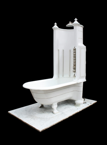 Rare Royal Doulton Canopy or Shower Bath with Marble Base