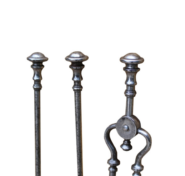 A Set of Regency Period Polished Steel Fire Tools