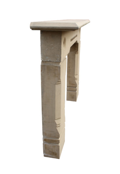 A Reclaimed Antique Carved Stone Fire Surround