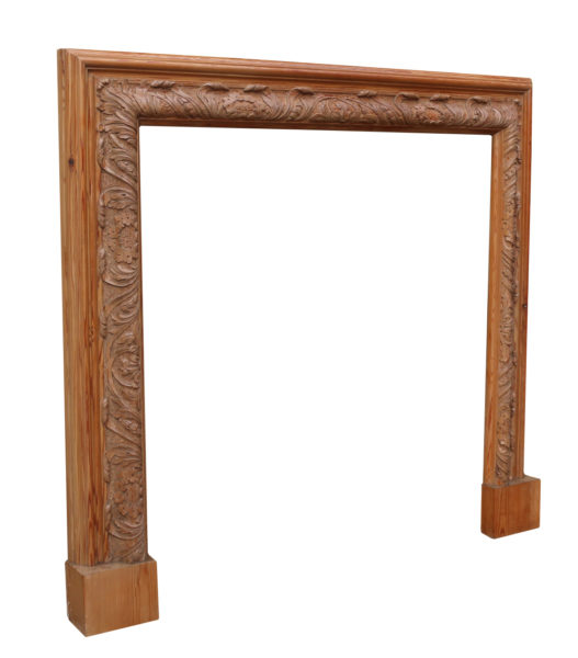 Reclaimed Carved Pine Bolection Fire Surround