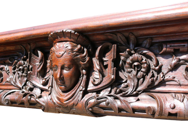 Large French Renaissance Carved Oak Fire Surround