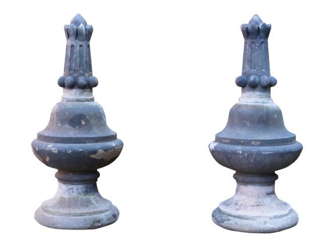 A Pair of Antique Yorkstone Gate Pier Finials