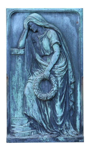 A Finely Cast Bronze Wall Plaque of a Classical Figure